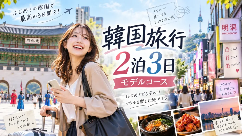韓国旅行2泊3日のモデルコース｜初めてでも無理なく回れるソウル旅