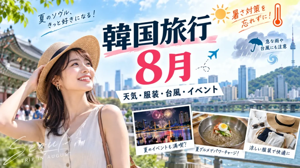 韓国旅行8月の天気・服装は?台風・光復節・夏イベントも解説