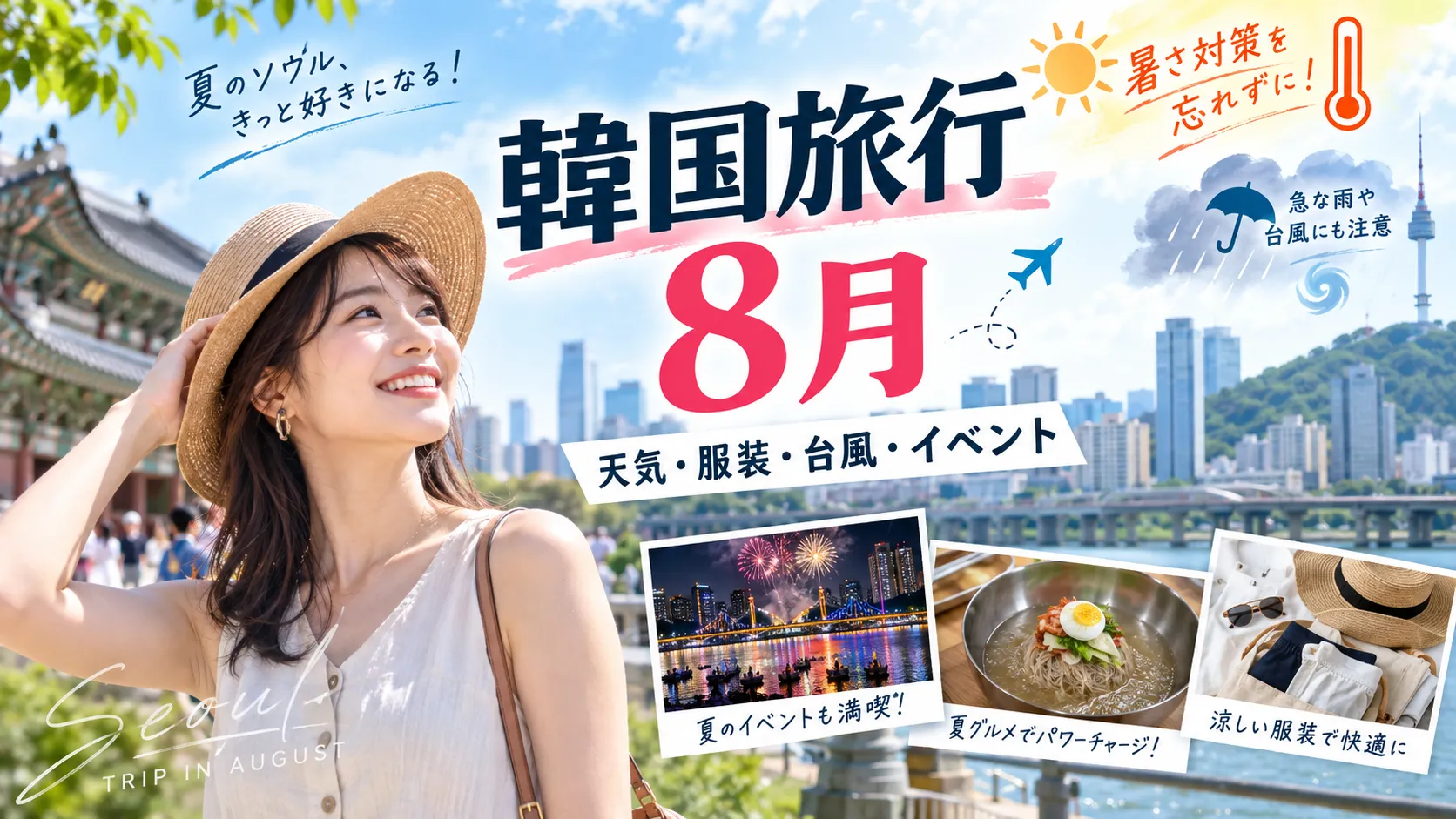 韓国旅行8月の天気・服装は？台風・光復節・夏イベントも解説