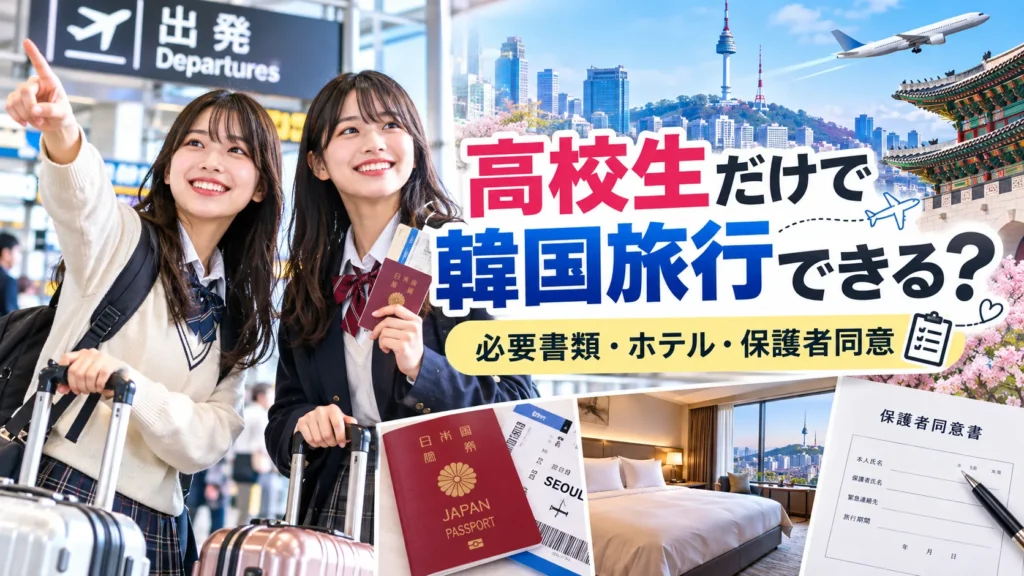 高校生だけで韓国旅行できる?必要書類・ホテル・保護者同意を解説
