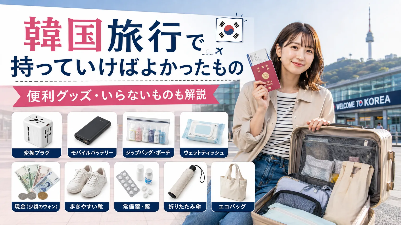 韓国旅行で持っていけばよかったもの12選｜本当に便利なグッズ・いらなかったもの