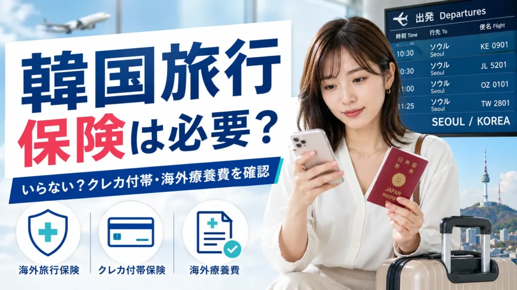 韓国旅行に保険は必要?いらない?クレジットカード付帯・海外療養費も解説