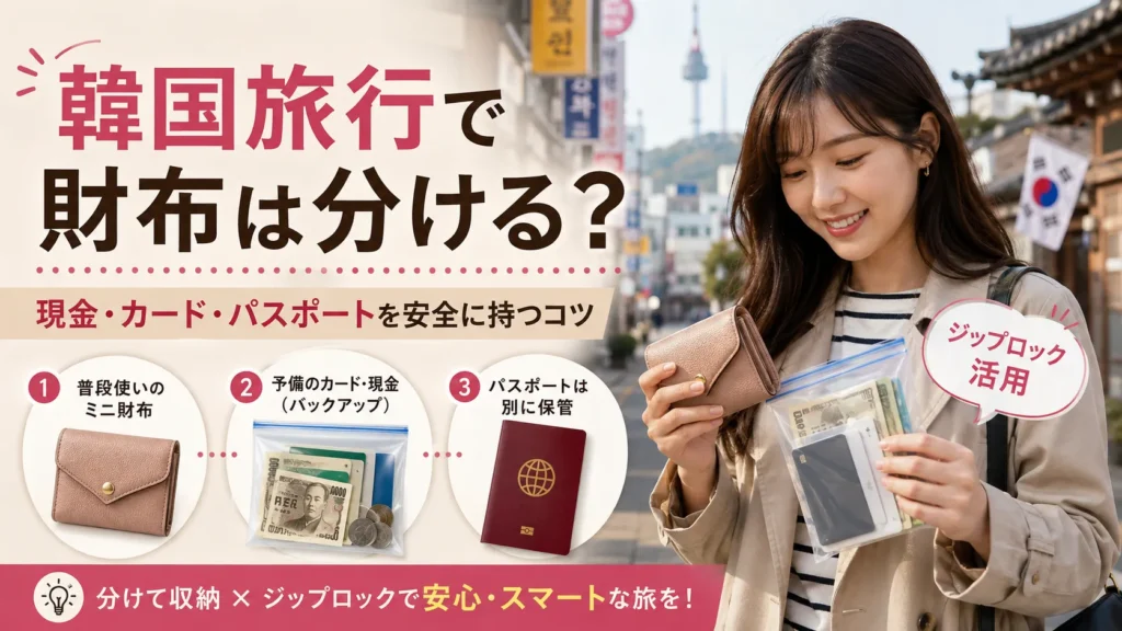 韓国旅行で財布は分ける？ジップロック活用と現金・カードの安全な持ち方
