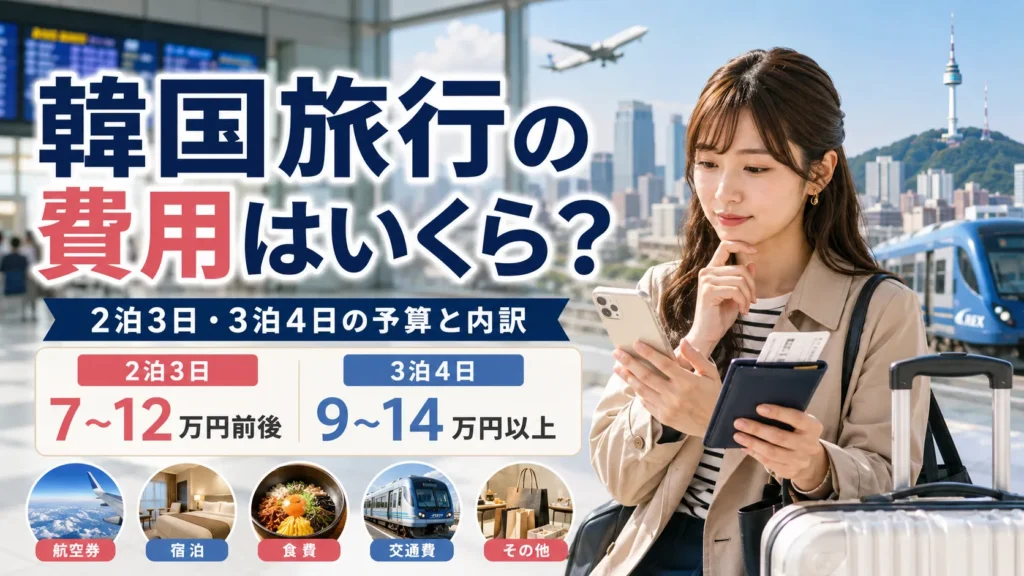 韓国旅行の費用はいくら？2泊3日・3泊4日の予算と内訳を解説