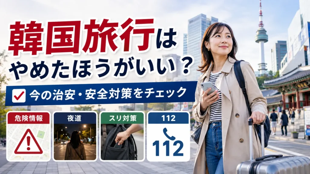 韓国旅行はやめたほうがいい？今の治安・危険情報と旅行前の安全対策