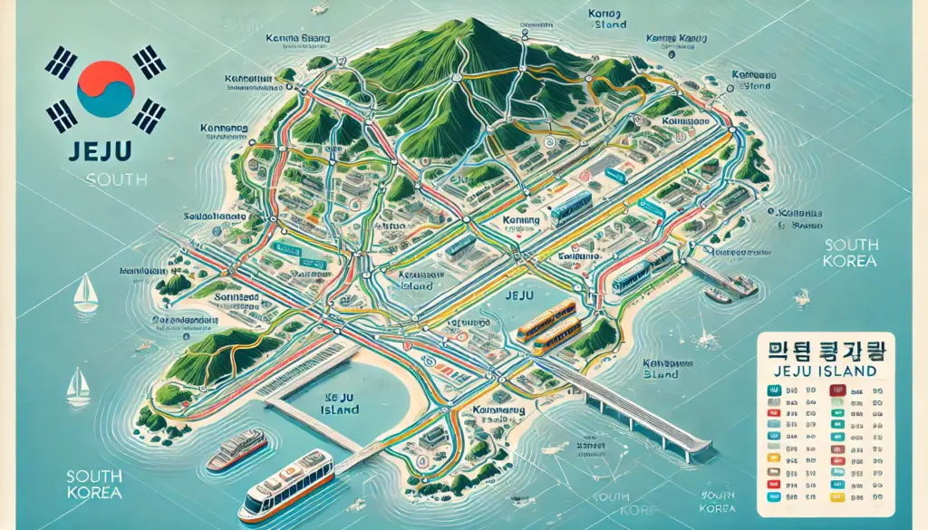 済州島地図の見方と観光ポイント