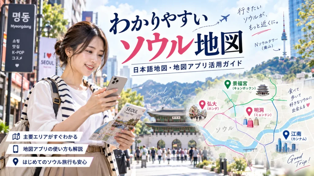 ソウルの地図はどれがわかりやすい?日本語地図と地図アプリの使い分け