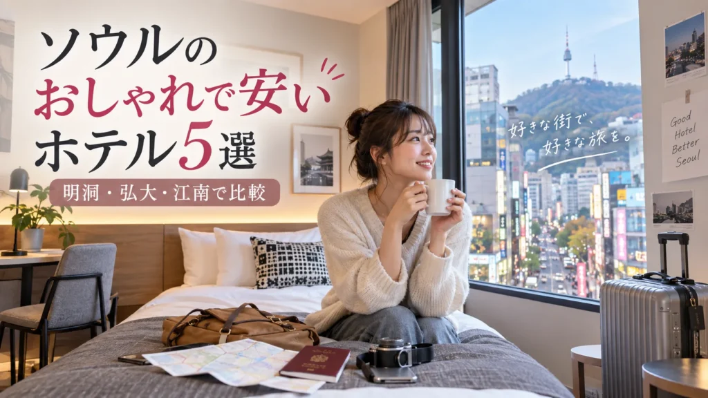 ソウルのおしゃれで安いホテル5選|明洞・弘大・仁寺洞・東大門・江南で比較