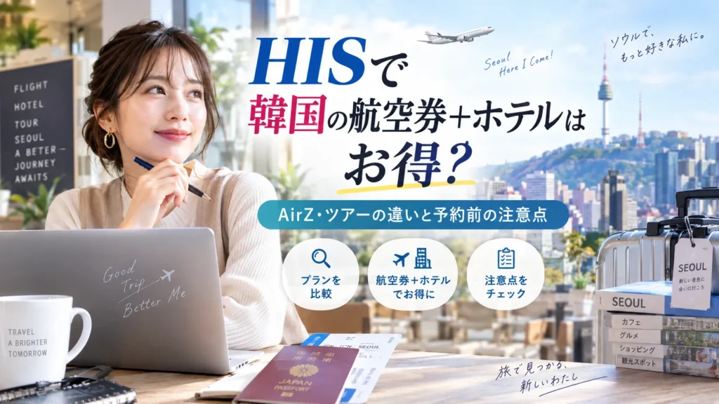HISで韓国の航空券+ホテルはお得?ツアーとの違い・予約前の注意点