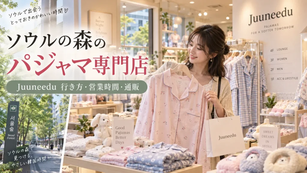 ソウルの森のパジャマ専門店Juuneedu|行き方・営業時間・明洞店も紹介