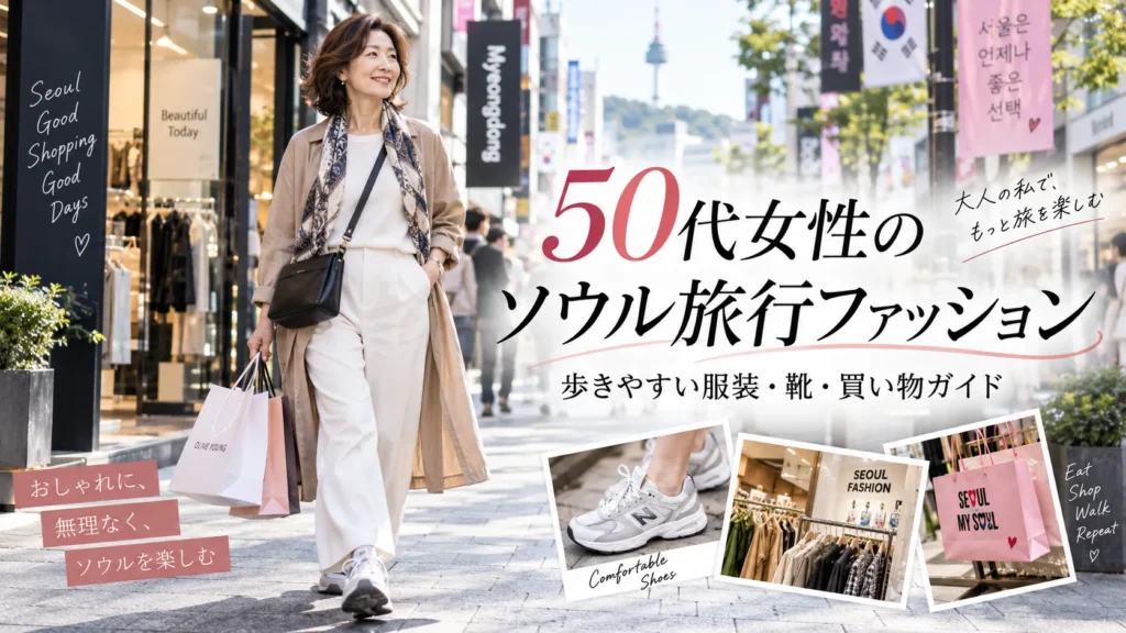 50代女性のソウル旅行ファッション|歩きやすい服装・靴・買い物ガイド