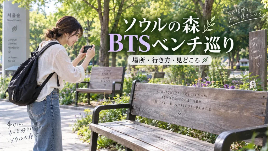ソウルの森BTSベンチ巡り|場所・地図・J-HOPEの森への行き方