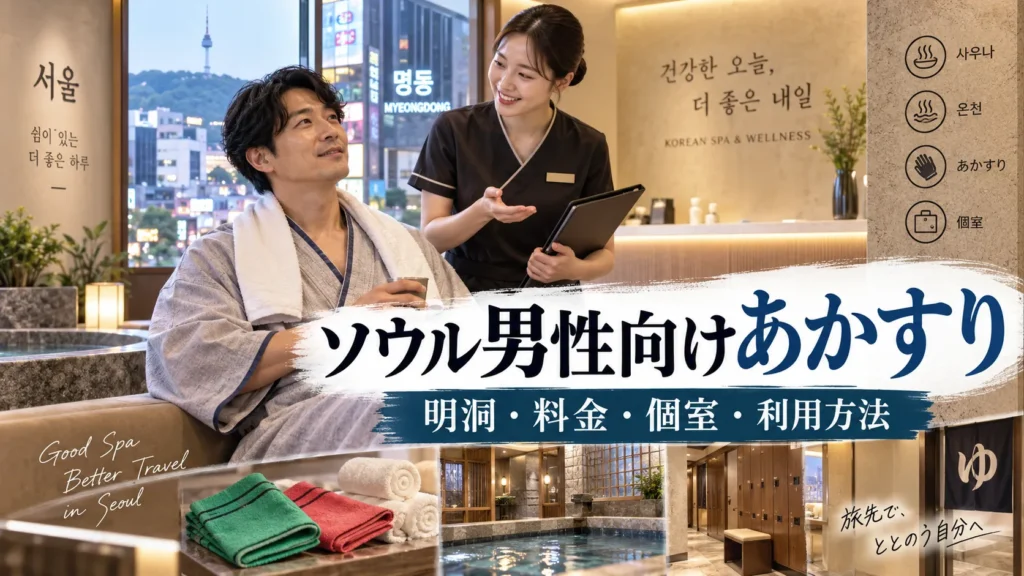 ソウルで男性があかすりできる場所は?明洞・料金・個室・利用方法を解説