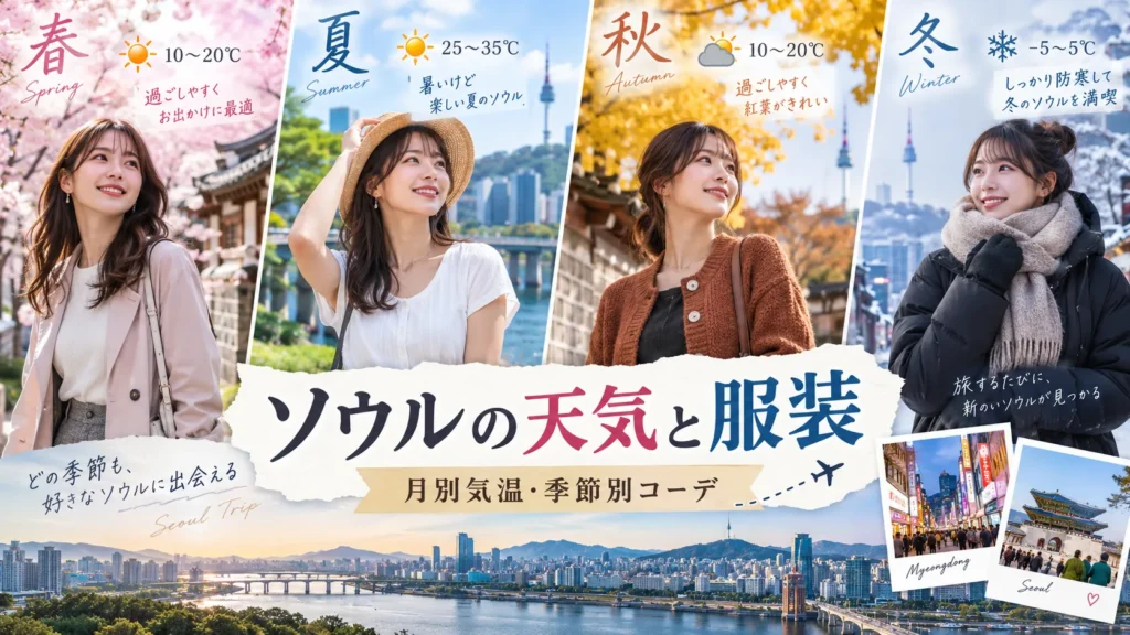 ソウルの天気と服装|月別平均気温と季節ごとの旅行コーデ
