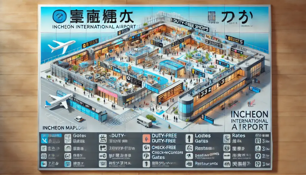 仁川国際空港フロアマップからお土産店を探す方法