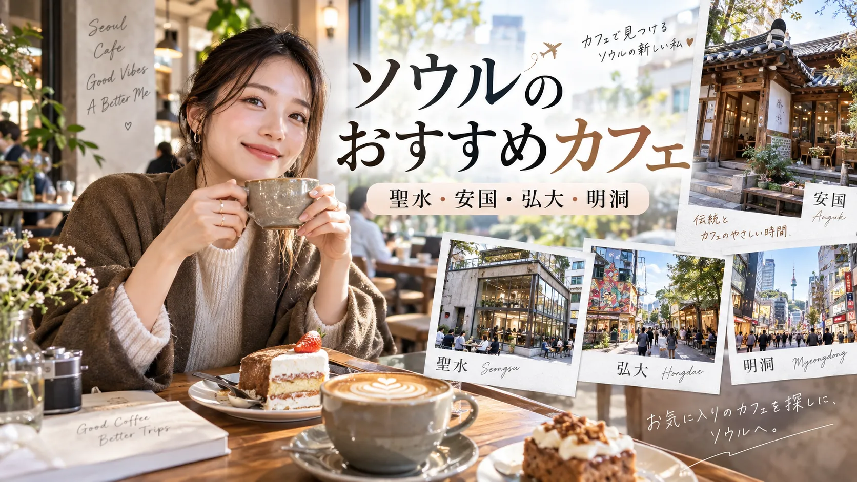 ソウルのおすすめカフェガイド｜聖水・安国・弘大・明洞などエリア別に紹介