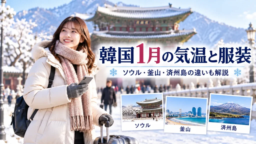 韓国1月の気温と服装|ソウル・釜山・済州島の違いと持ち物