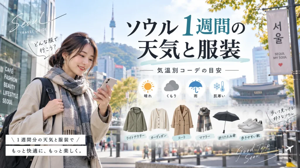 ソウル1週間の天気と服装|気温別コーデと旅行前の確認方法