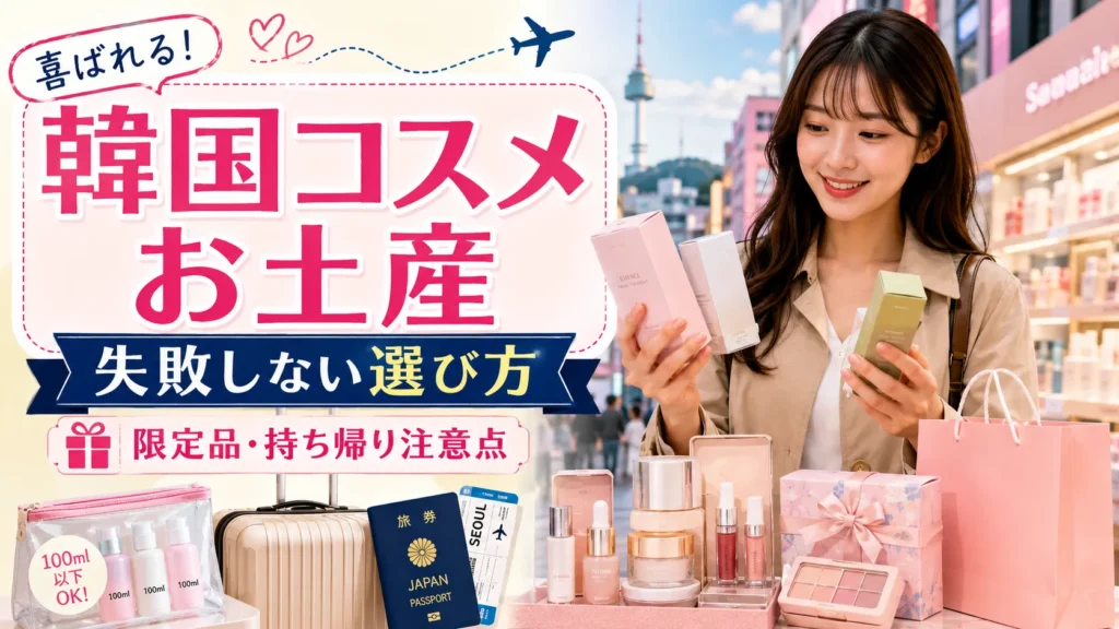 韓国コスメのお土産は何がいい？失敗しにくい選び方と持ち帰りの注意点