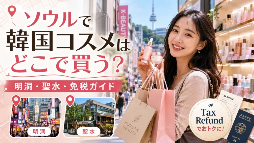 ソウルで韓国コスメはどこで買う？明洞・聖水のショップと免税の使い方