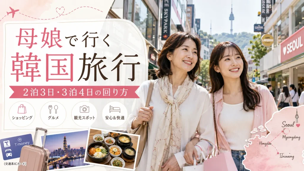 母娘で行く韓国旅行｜初めてのソウル2泊3日・3泊4日の回り方とホテル選び